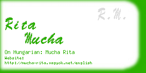 rita mucha business card